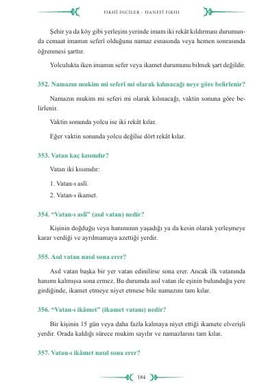 HANEFİ FIKHI - (Sorulu Cevaplı)