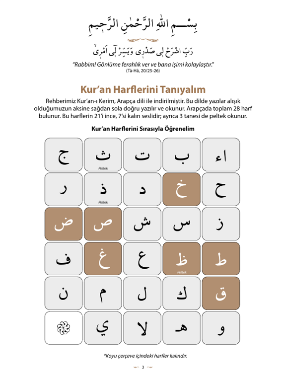 ALIŞTIRMALI KUR'AN ALFABESİ